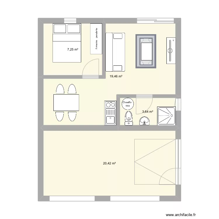 Studio garage. Plan de Studio garage. Plan de