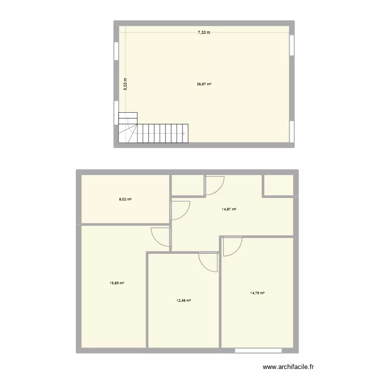 Etage 2. Plan de 6 Pièces et 103 m² Etage 2. Plan de 6 Pièces et 103 m²