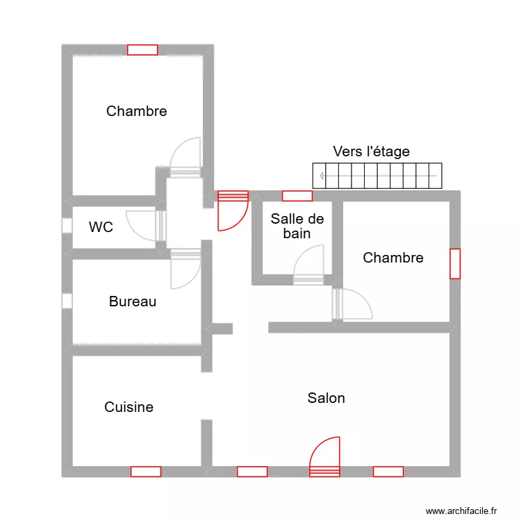 Vieville_plan. Plan de 6  et 44 m²