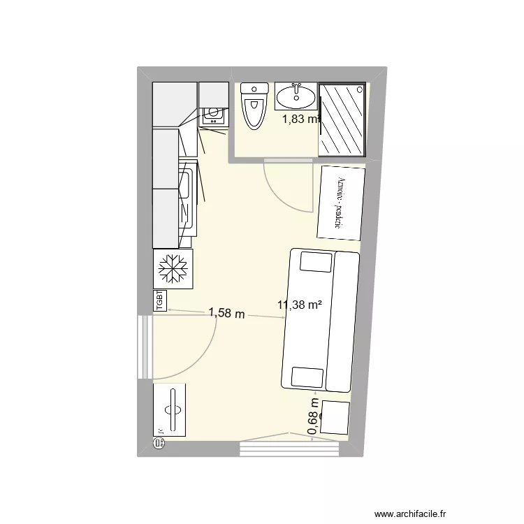 Studette parisienne. Plan de 