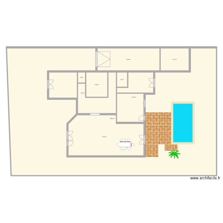 StHillaire. Plan de 9 pièces et 614 m2