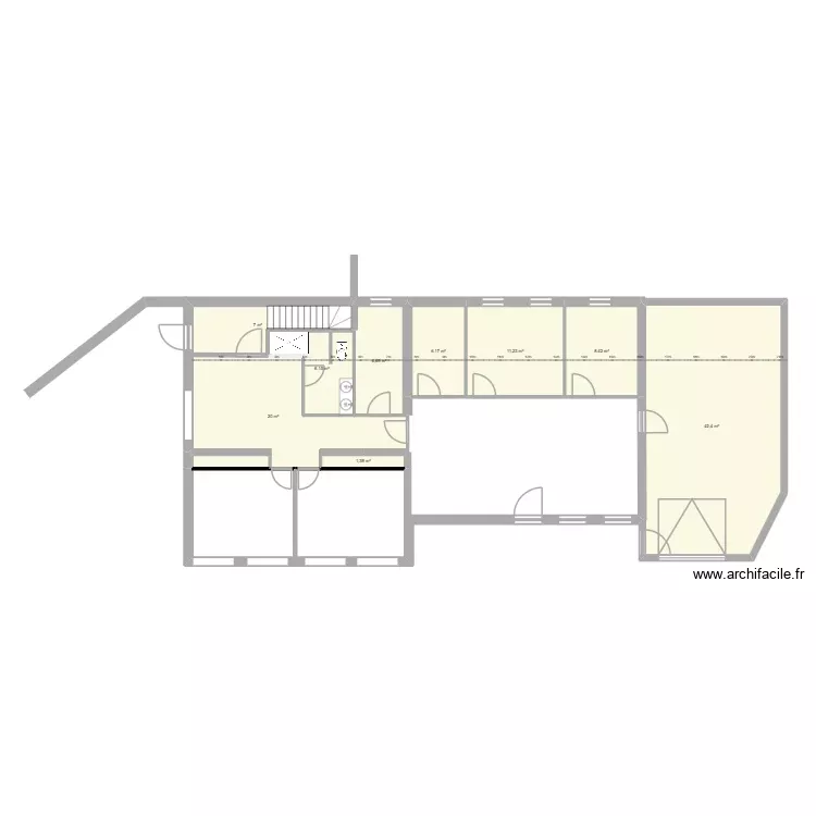 Pugny Sous Sol V1. Plan de 9 Pièces et 109 m² Pugny Sous Sol V1. Plan de 9 Pièces et 109 m²