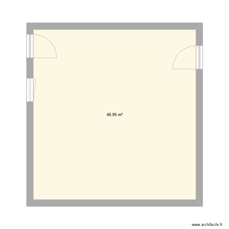 cellier. Plan de 1 pièce et 41 m2