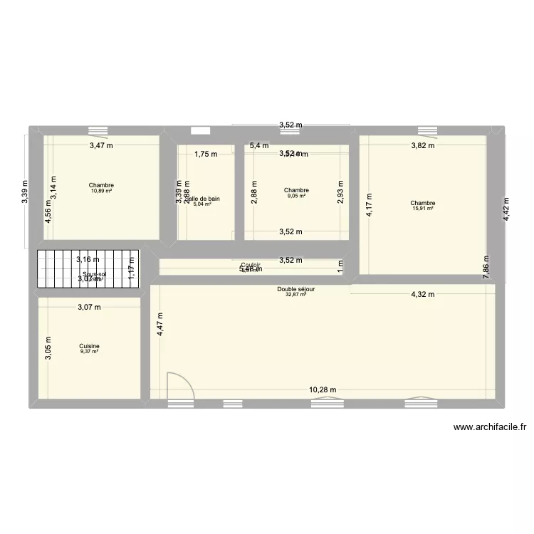 plan. Plan de 8  et 114 m²