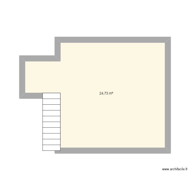 Raëres 8, 1975 Sensine. Plan de 1 pièce et 25 m2