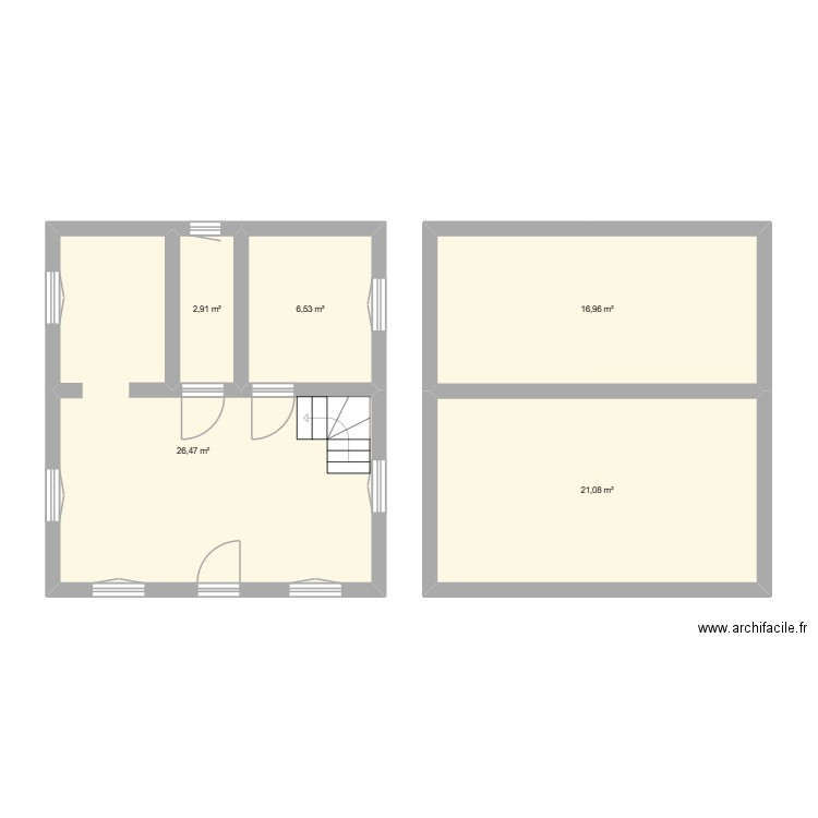 MorganHouse. Plan de 5 pièces et 74 m2