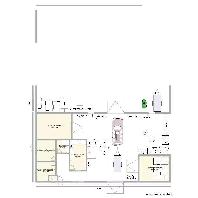 boissiere d&eacute;p&ocirc;t. Plan de 
