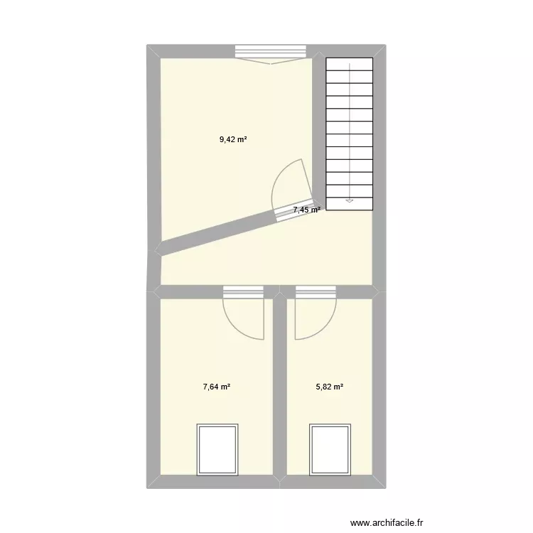 Etage 41. Plan de 4 Pièces et 30 m²
