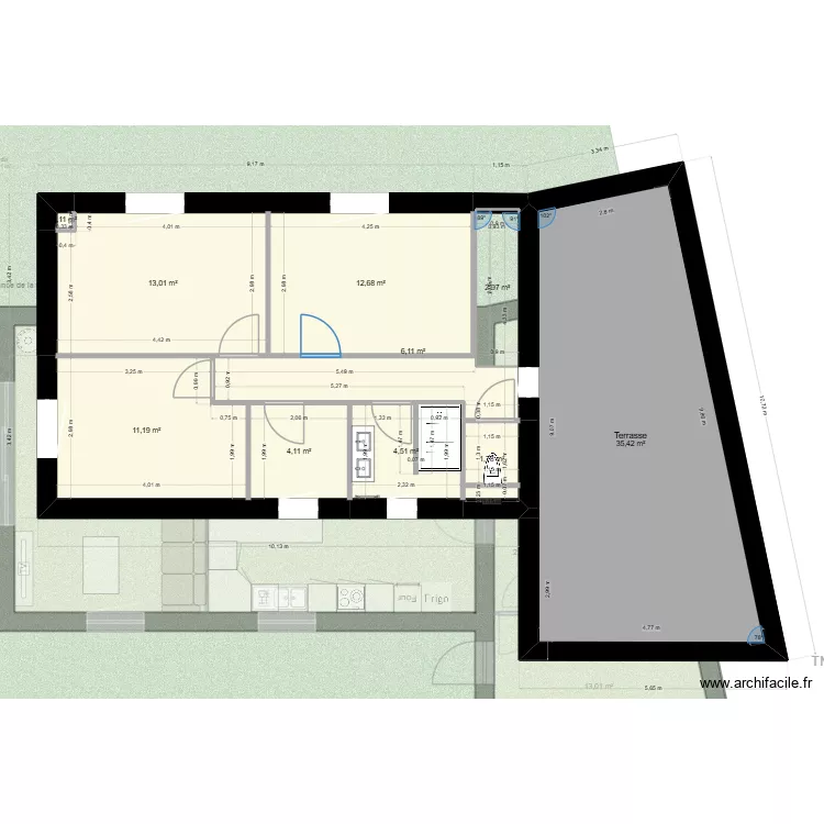 Projet  jannin AP3 roitelets. Plan de 17  et 247 m²