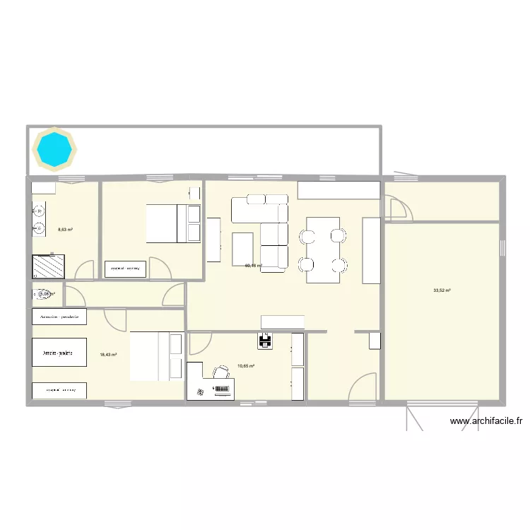 RP trepagny. Plan de 6  et 132 m²