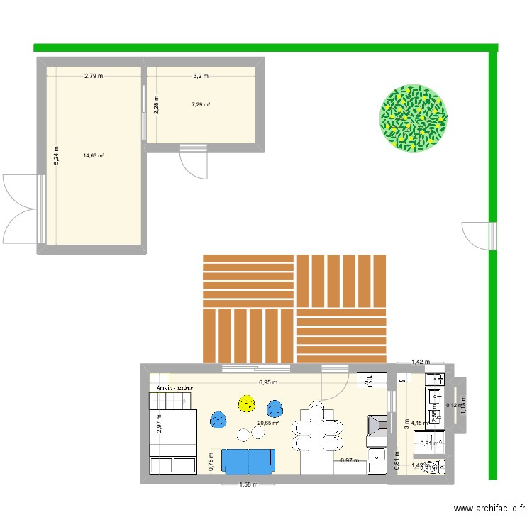 Prélude. Plan de 5 pièces et 47 m2