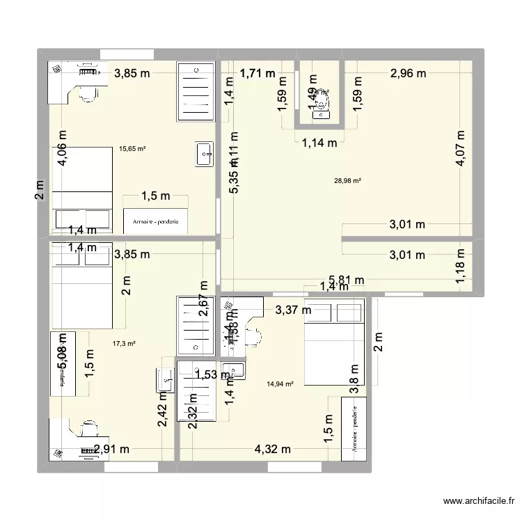 Immeuble - 2ème étage. Plan de Immeuble - 2ème étage. Plan de