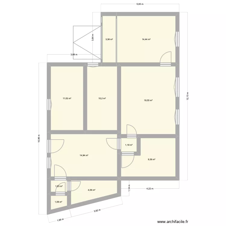PLAN MAISON ECHELLE. Plan de 11  et 91 m²