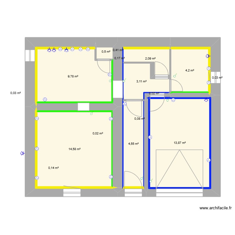 15 rt 1 etage. Plan de 0 pièce et 0 m2