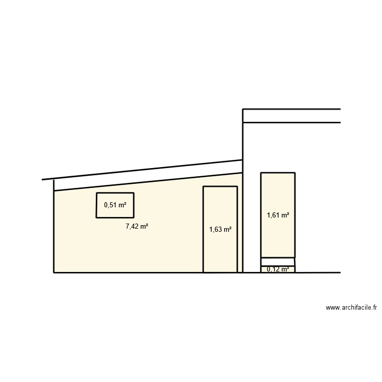 abris de jardin 2. Plan de 5 pièces et 12 m2