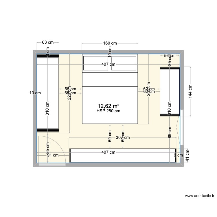 Chambre 1. Plan de 0 pièce et 0 m2
