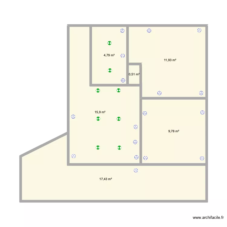 Appartement espagne. Plan de 6  et 60 m²
