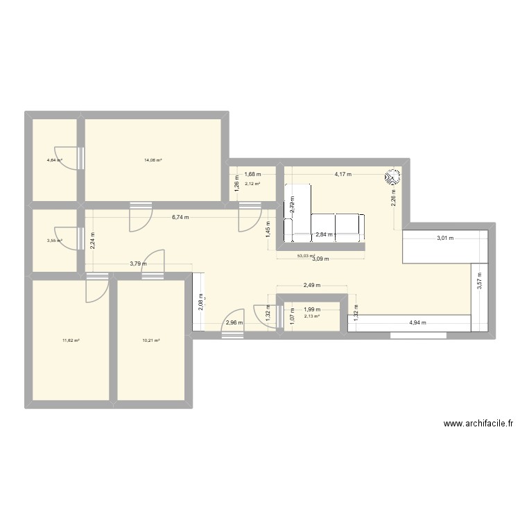 Pers-Jussy 2. Plan de 8 pièces et 101 m2