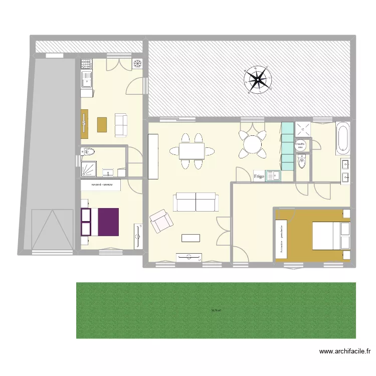 CUINCHY. Plan de 12 pièces et 160 m²