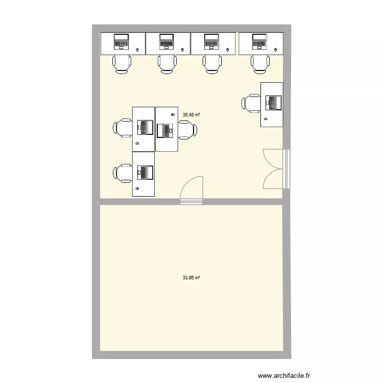 EDF 2. Plan de 2 et 72 m² EDF 2. Plan de 2 et 72 m²