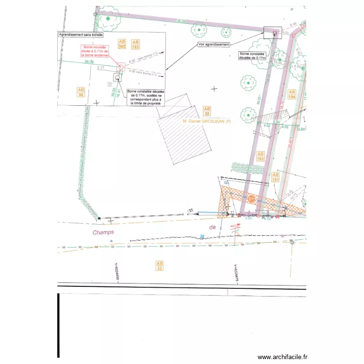 plan de masse original. Plan de 