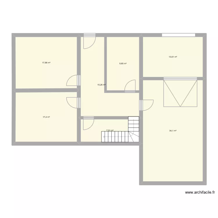 cuvry bas. Plan de 7  et 115 m²