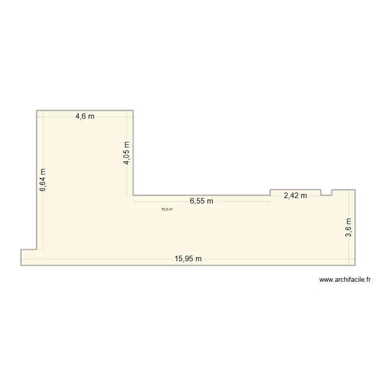 Terrasse école Rodange. Plan de 1 et 71 m² Terrasse école Rodange. Plan de 1 et 71 m²