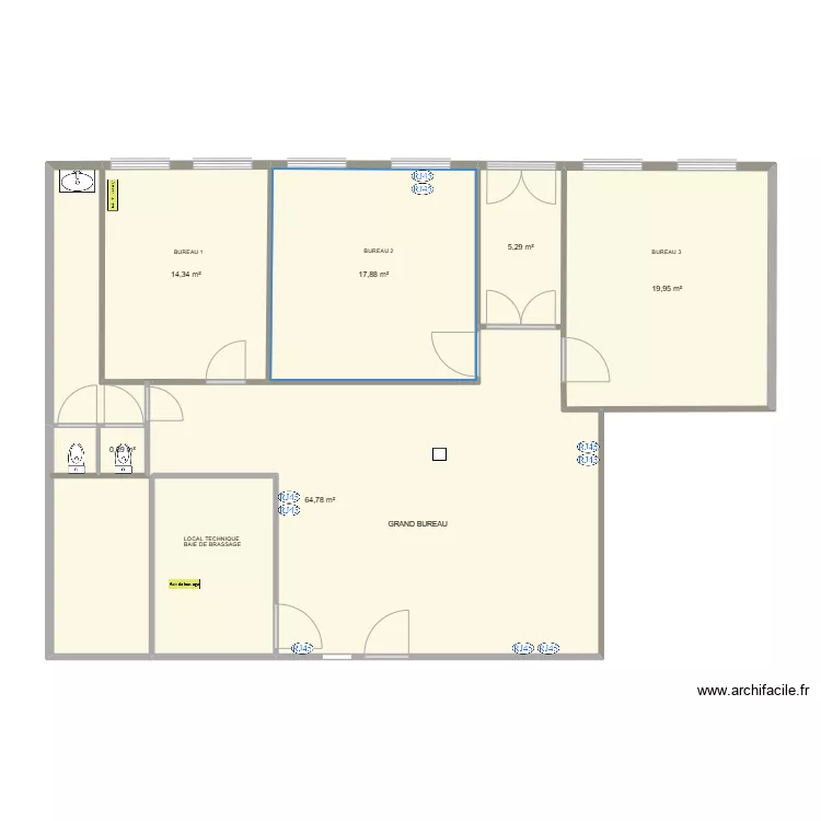 bureaux je transporte. Plan de 