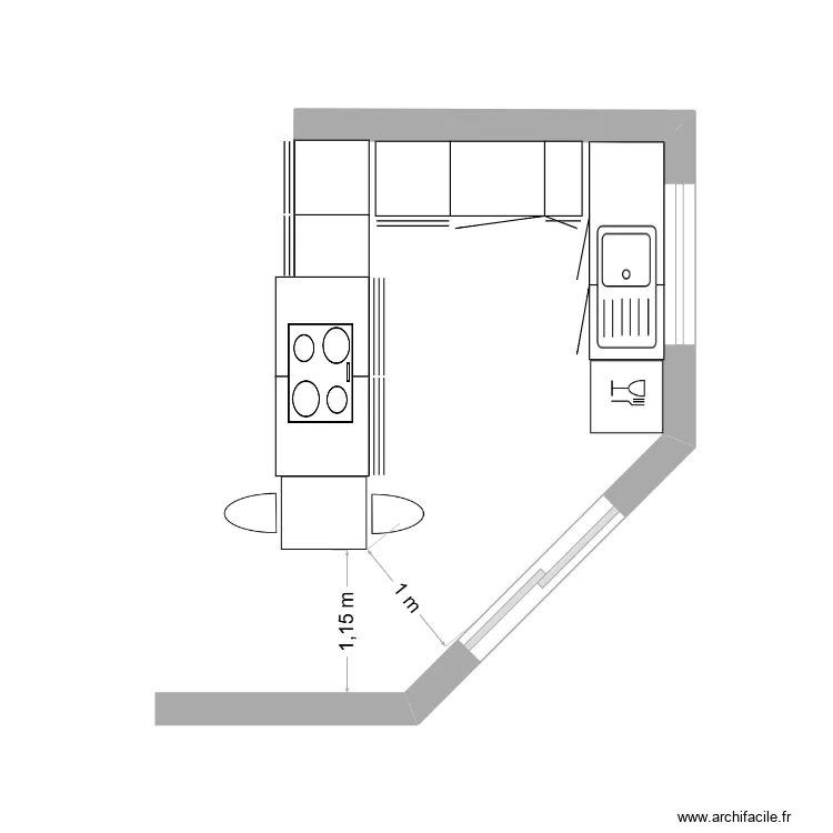 Am&eacute;nagement Cuisine. Plan de 