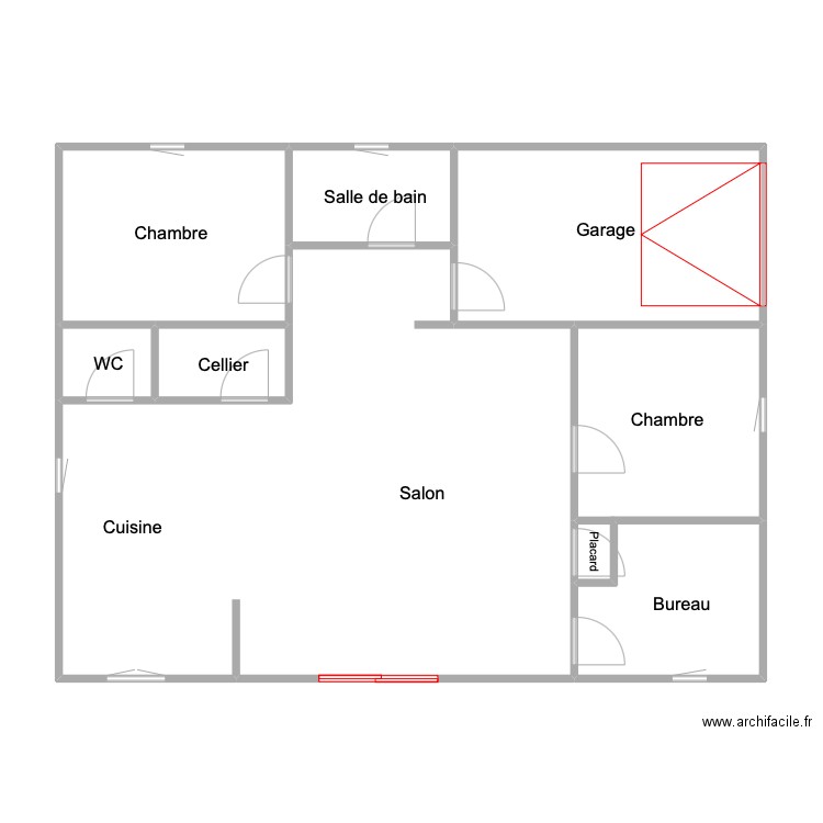 LEFEBVRE. Plan de 8 pièces et 100 m2