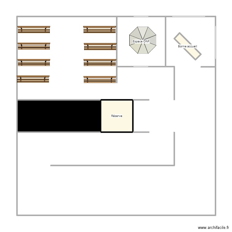 Stand Habitat bois. Plan de 5 pièces et 142 m2