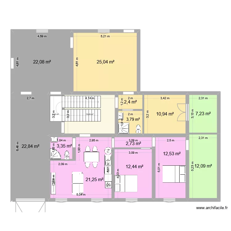 MENARD RDC NEUF. Plan de 15  et 175 m²