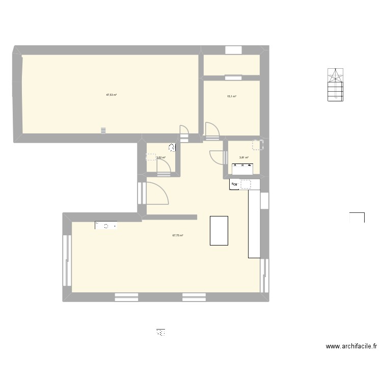 Plans maison. Plan de 5 pièces et 137 m2