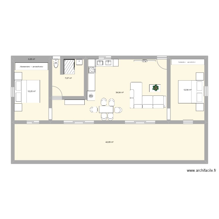 2maisoncaca. Plan de 6 pièces et 110 m2