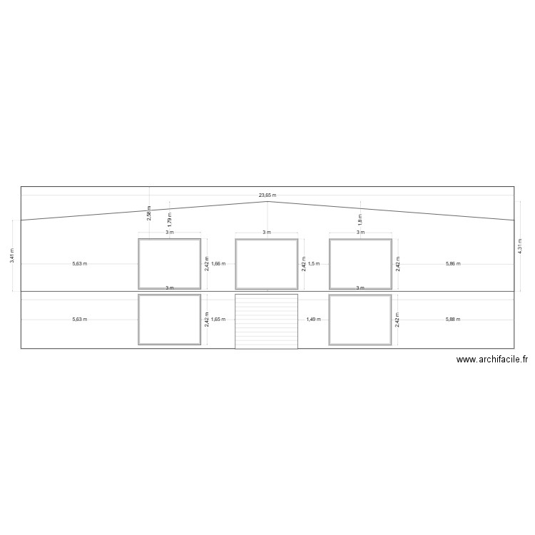 EVA MTPFACADE ARRIERE. Plan de 0 pièce et 0 m2