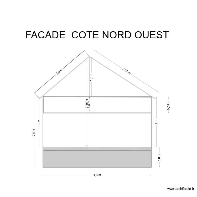 VUE COTE GAUCHE FINI fini. Plan de 