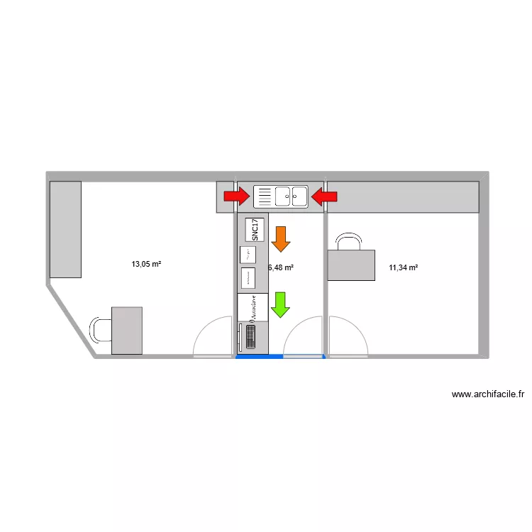 Denneti&egrave;re - Devolfe. Plan de 