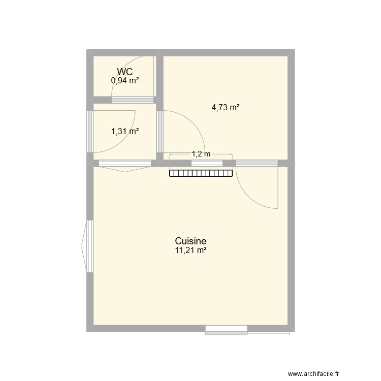 123. Plan de 4 pièces et 18 m2