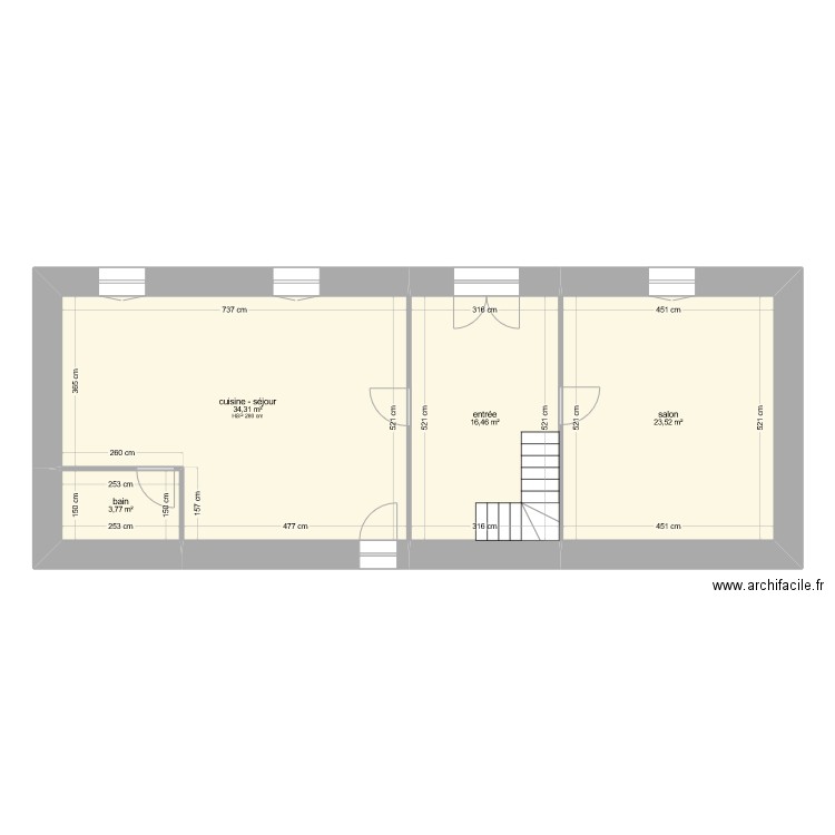 LAUBENT Emilie. Plan de 4 pièces et 78 m2
