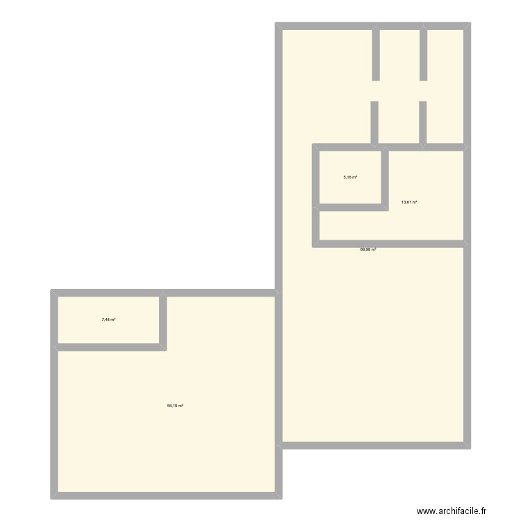maison. Plan de 5 pièces et 171 m2
