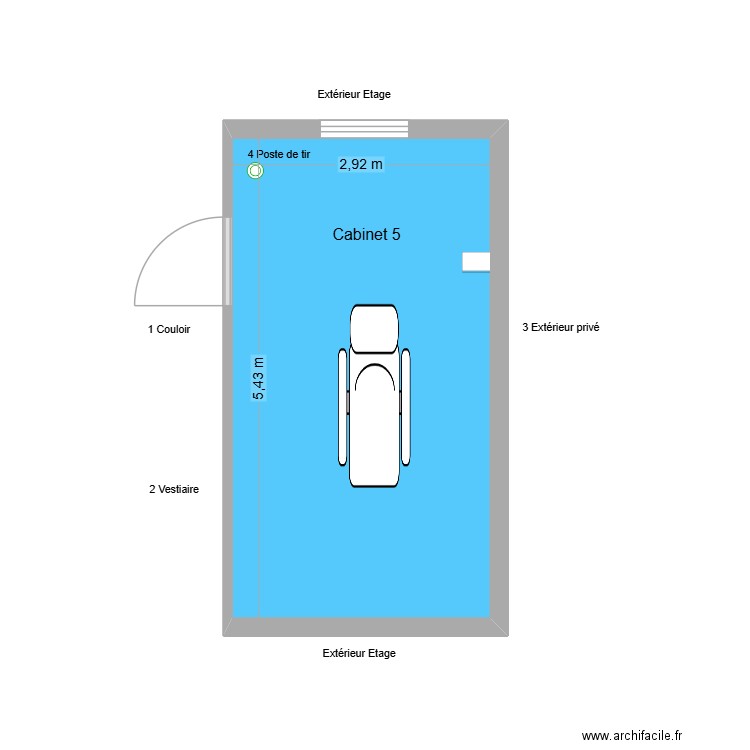 31293 Cabinet 5. Plan de 1 pièce et 16 m2