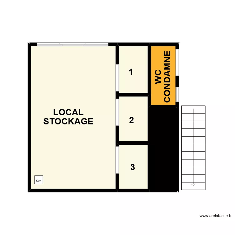 MARIE RDC BAS. Plan de 6  et 22 m²