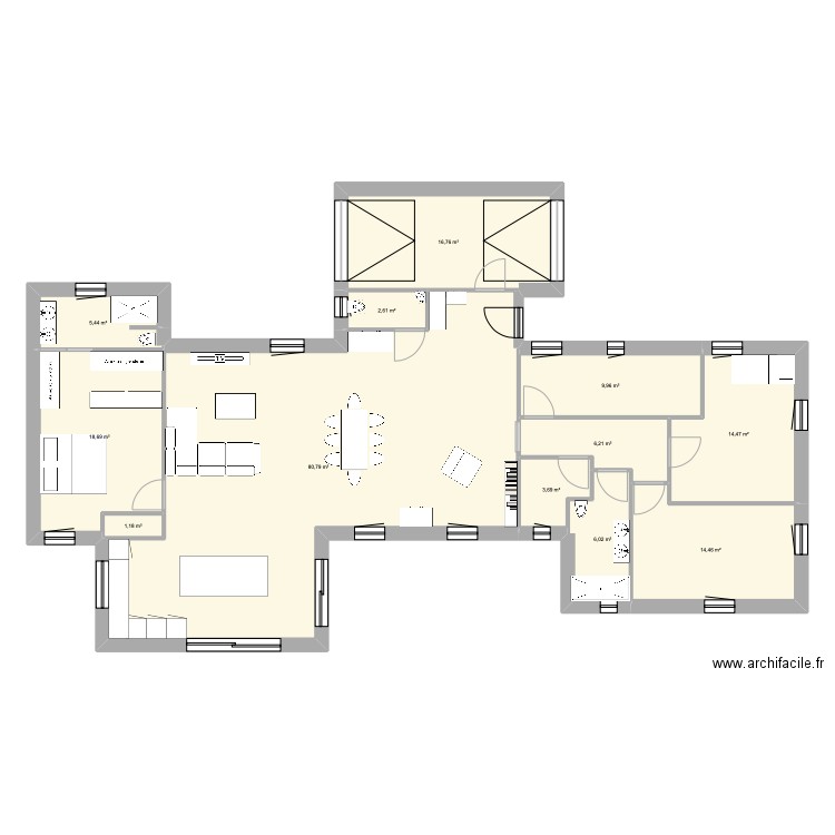 Maison_St_Seb_3. Plan de 12 pièces et 180 m2
