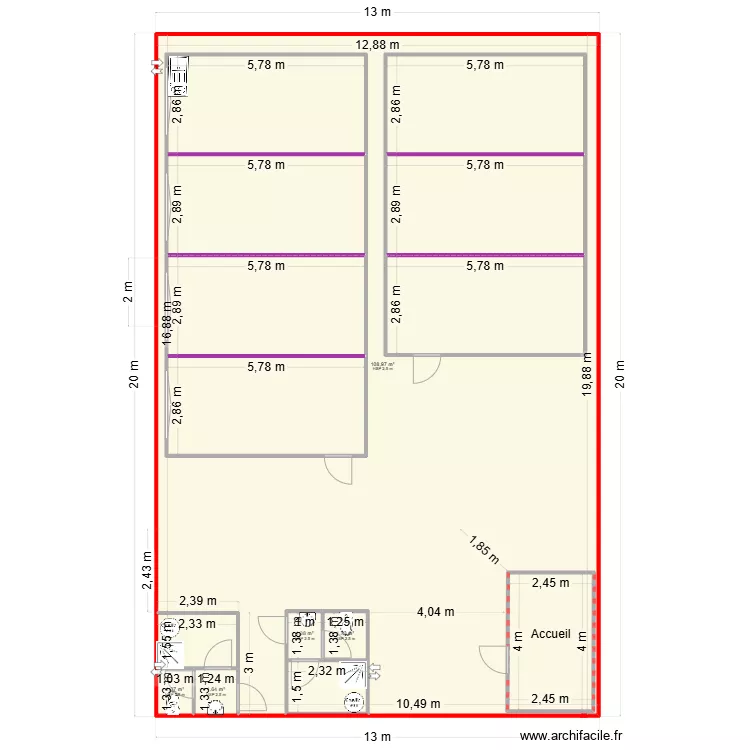 Atelier Dethier. Plan de 