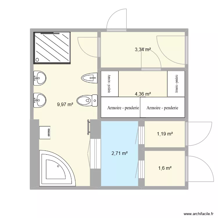 EO 1. Plan de 6 et 23 m² EO 1. Plan de 6 et 23 m²
