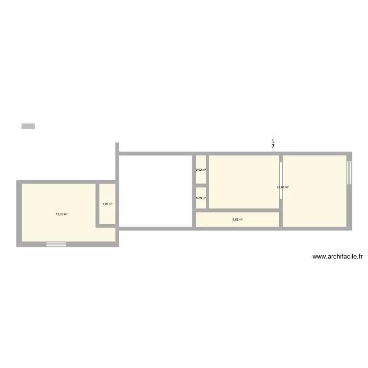 RDC 3e. Plan de 6 et 44 m² RDC 3e. Plan de 6 et 44 m²