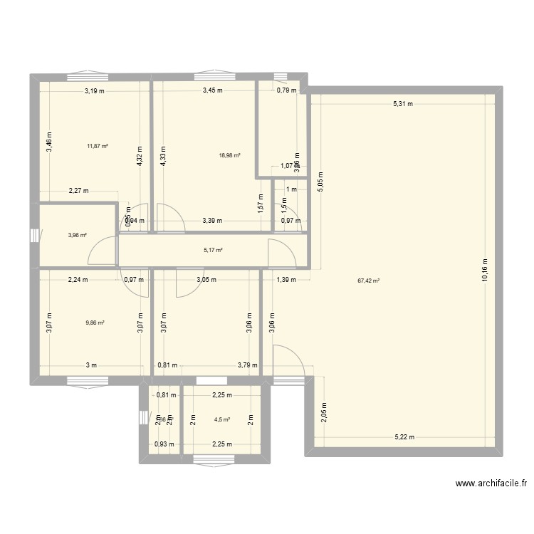 St gely 2. Plan de 8 pièces et 124 m2