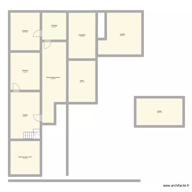 Refuge Sous La Joux Etage 1. Plan de 10 Pièces et 175 m² Refuge Sous La Joux Etage 1. Plan de 10 Pièces et 175 m²