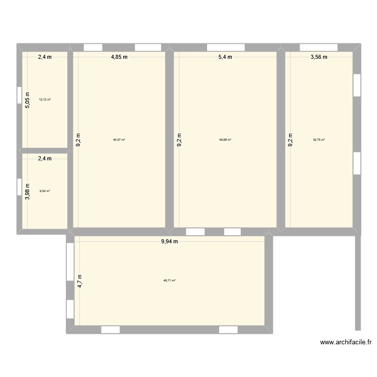 hangar sermoise. Plan de 0 pièce et 0 m2