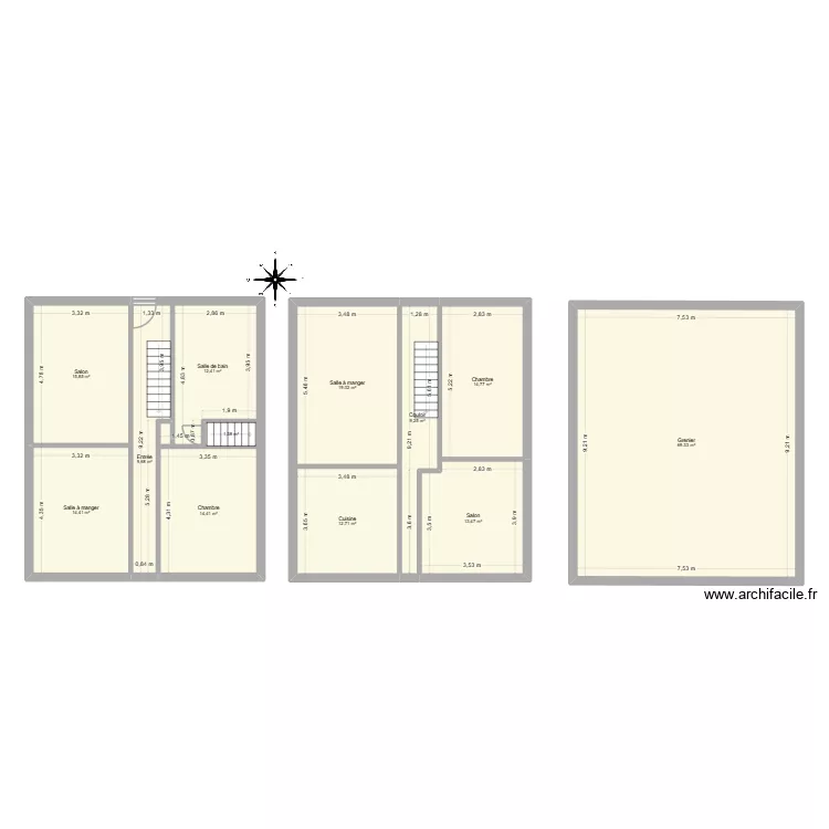 247 ste catherine. Plan de 12  et 207 m²